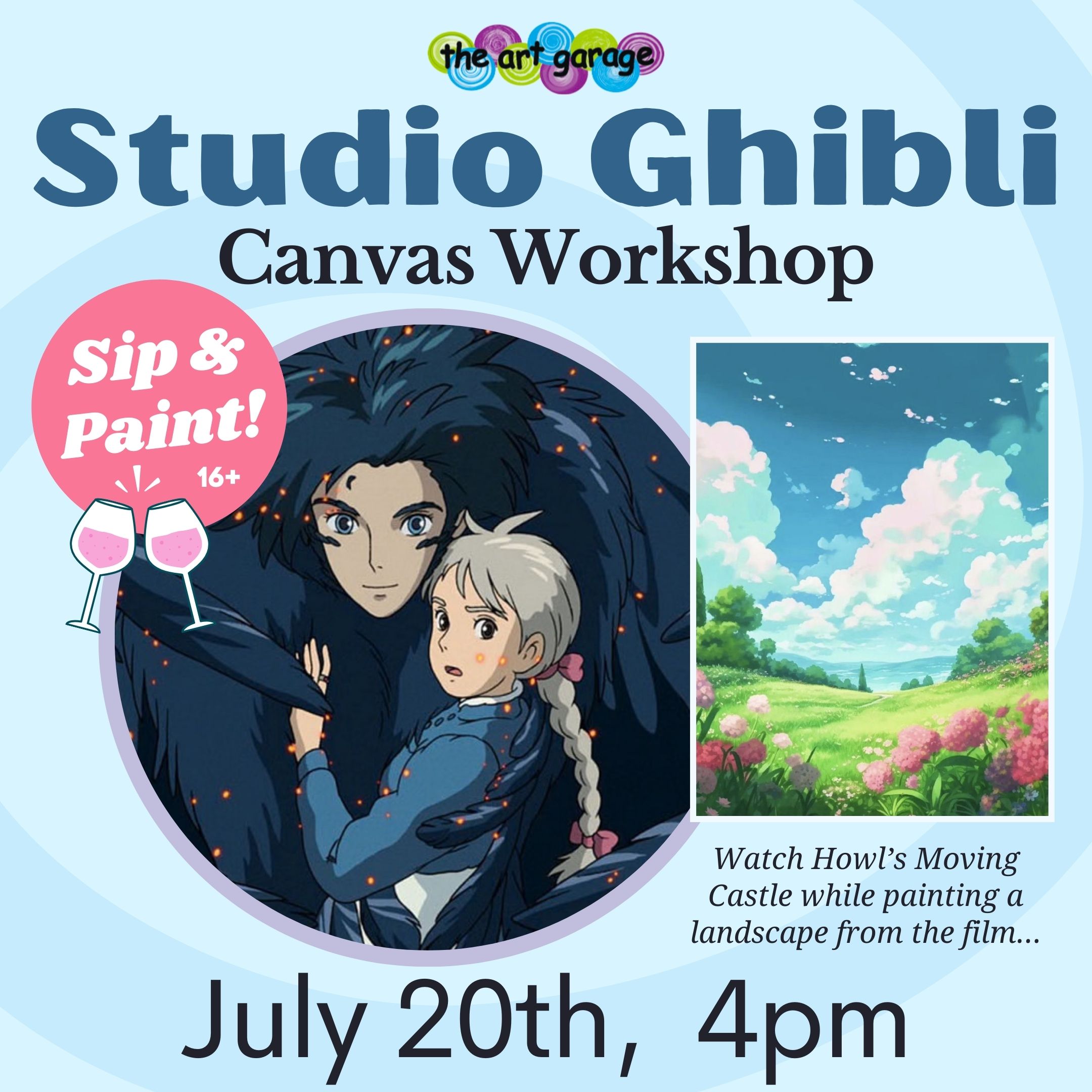 Sip & Paint! Studio Ghibli Canvas - North Lamar – The Art Garage Austin