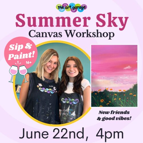 Sip & Paint! Summer Sky Canvas - North Lamar – The Art Garage Austin